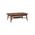 **Titre technique : Table basse en bois massif avec design épuré et fonctionnalité intégrée**