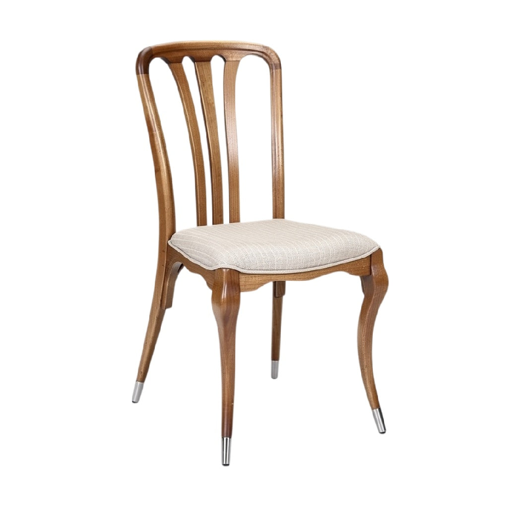 **Chaise en bois avec assise rembourrée**
