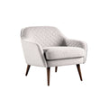 **Fauteuil Moderne en Tissu Beige avec Jambes en Bois**
