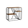 **Titre technique : Étagère en métal et bois avec design moderne et étagères ouvertes**