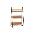 **Étagère en bois à trois niveaux avec structure en métal**