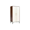 **Armoire moderne en bois et métal avec finition bicolore**